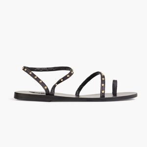 NWOT ANCIENT GREEK SANDALS Eleftheria studded leather and raffia sandals